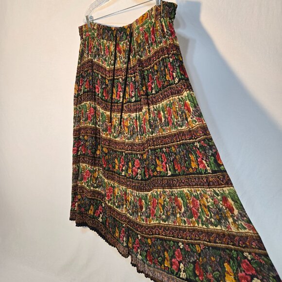 VINTAGE Semi-Sheer Festival Boho Full Peasant Silhouette Skirt OVERSIZED Size M. - Picture 5 of 17
